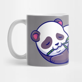 Cute Panda Sleeping And Eating Bamboo Cartoon Mug